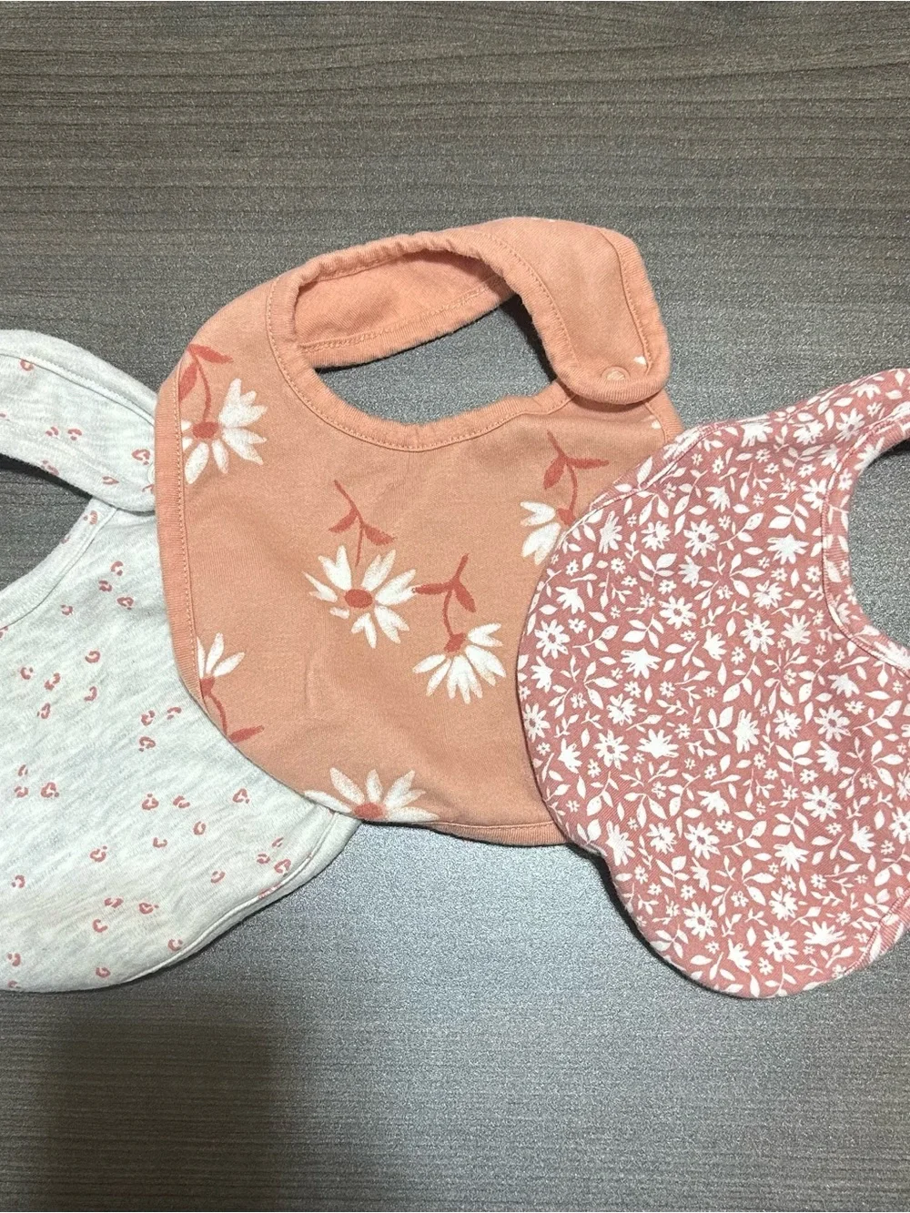 Pink Floral & Bird Baby Bib Set - Soft Cotton Girls' Accessories